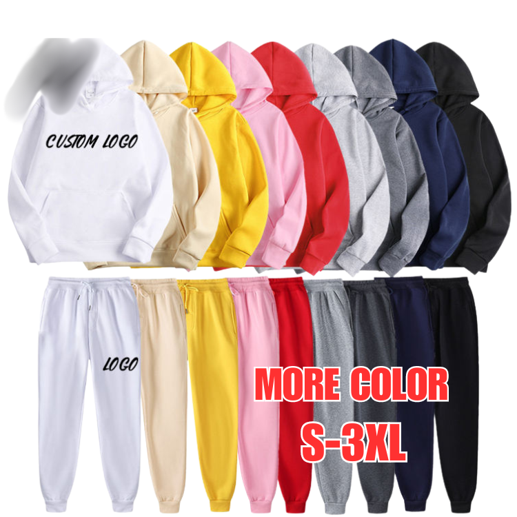 Wholesale Men'S Hoodies&Sweatshirts OEM Custom Graphic Hoodies Cheap Cotton Plus Size Unisex Women'S Oversize Blank Hoodies Set