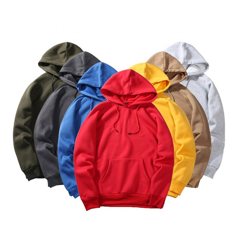 High Quality 100% Cotton Men's Hoodie Sweatshirts Unisex Streetwear Pullover Wholesale Custom Embroidery Logo Blank Men Hoodies