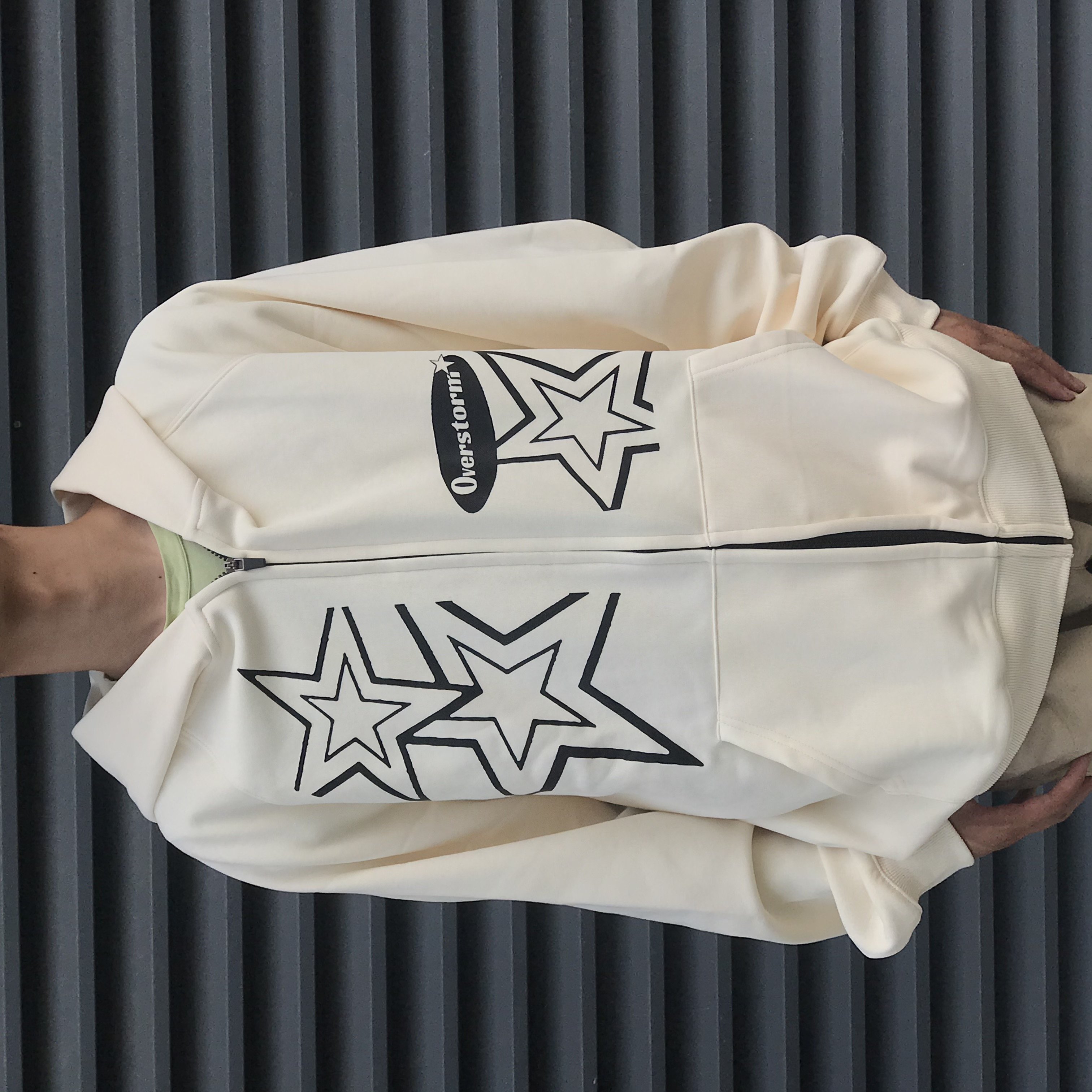 Heat transfer printing colorful design men's hoodies zip up hoodie oversized style autumn wear pull over men's hoodie