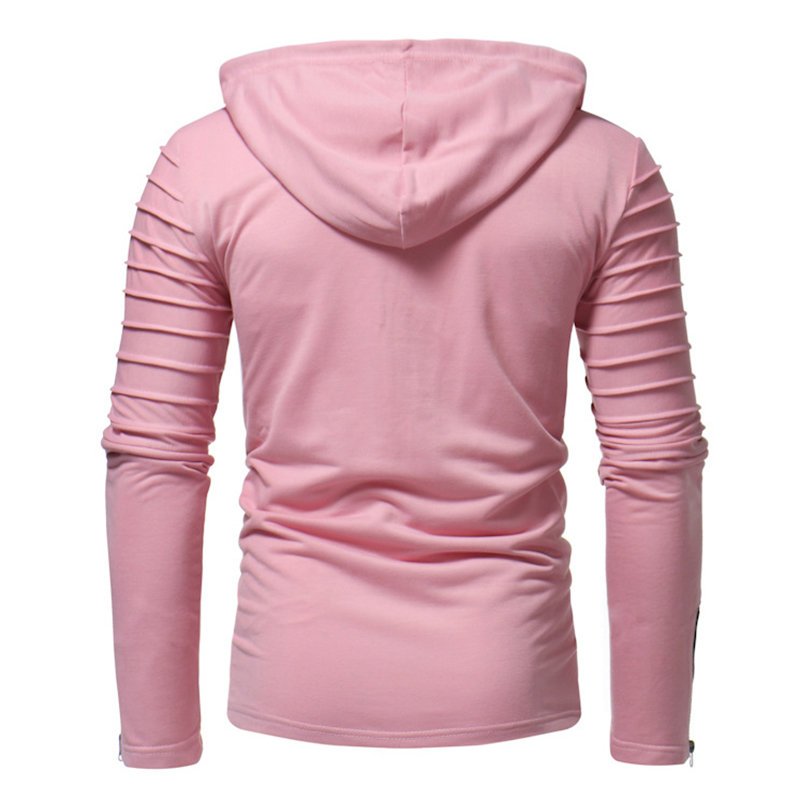 Bangladesh factory wholesale custom pure color orange white with Fleece hooded zipper hoodie for men