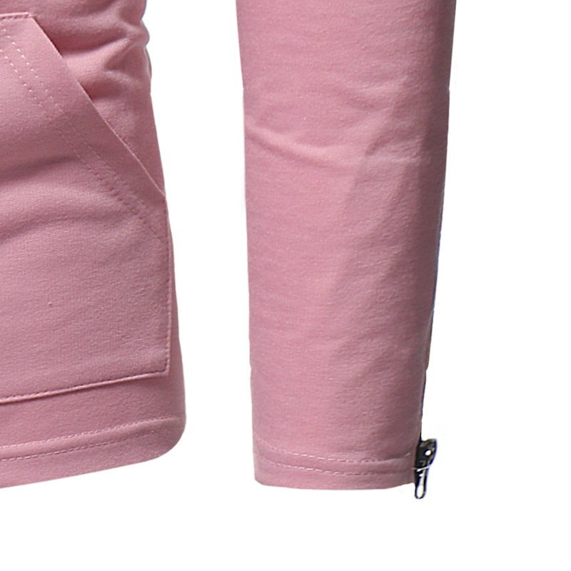 Bangladesh factory wholesale custom pure color orange white with Fleece hooded zipper hoodie for men