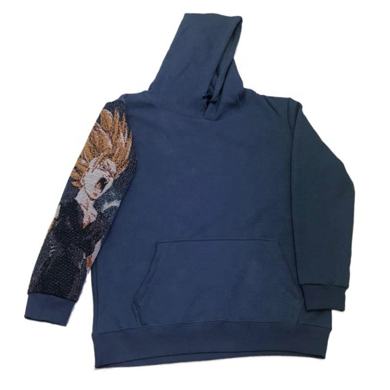 Custom patchwork Tapestry hoodie sleeves woven Blanket hoodie Jacquard sweatshirt men's hoodie