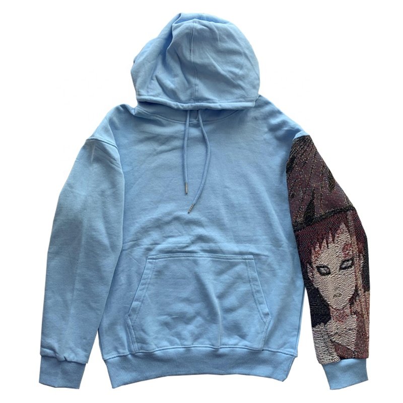 Custom patchwork Tapestry hoodie sleeves woven Blanket hoodie Jacquard sweatshirt men's hoodie