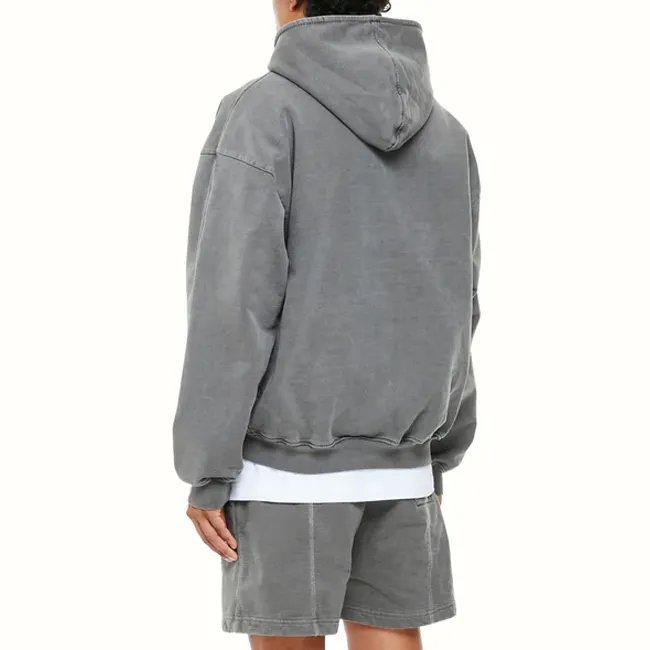 MENS Men's Hoodies & Sweatshirts Mens Zip Up Hoodies Oversized Acid Wash Zip Through Hoodie