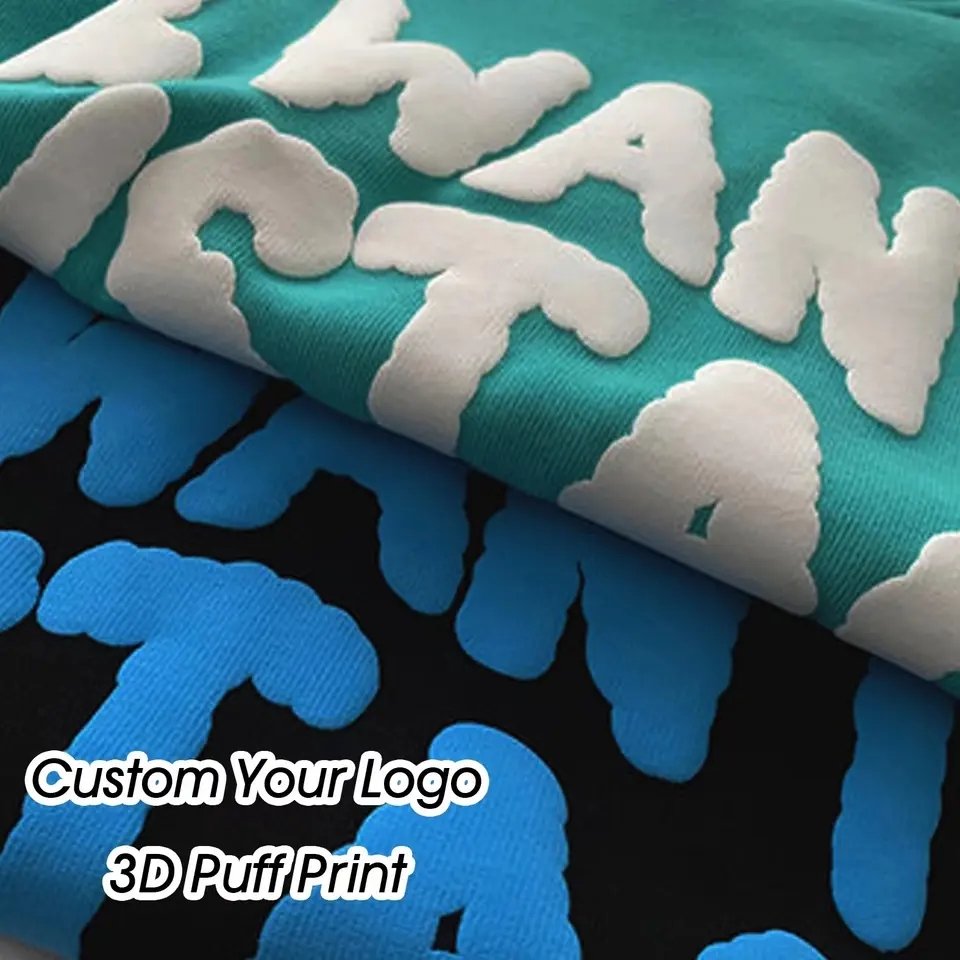 Puff Print Streetwear Men's Heavyweight Women's Hoodies Hombre Oversized Boxy Fit Hoodies Hommes For Unisex