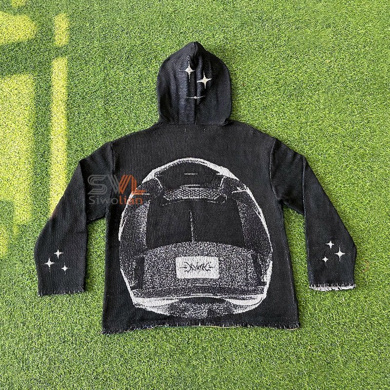 2023 Newest Design Custom Tapestry Clothing Blanket Men's Hoodies Streetshirt US Size Woven Men Hoodie