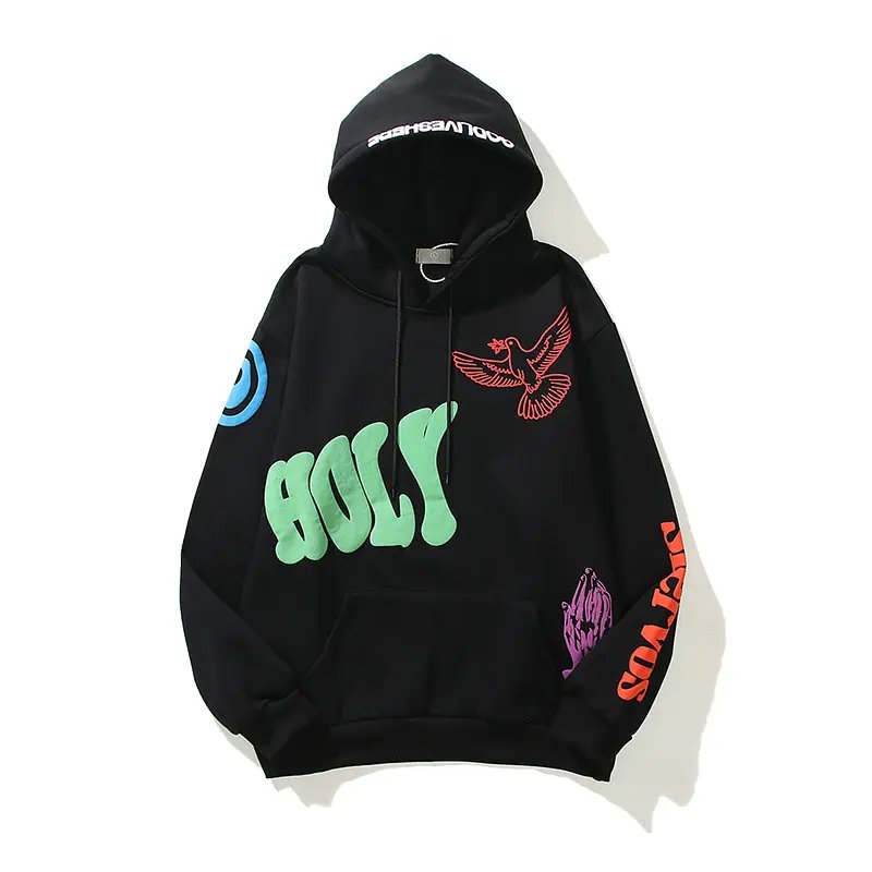 Wholesale Custom Full Printing Plain Blank Men's Hoodies Hooded Sweatshirt Pullover Sublimation Hoodie