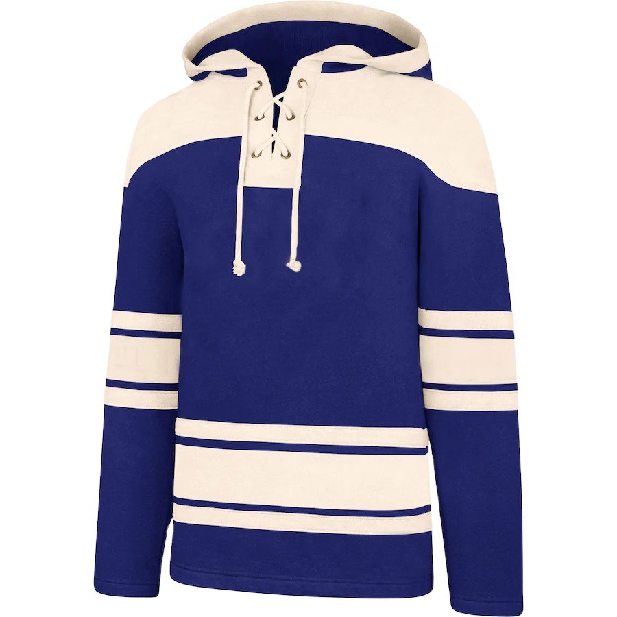 2021 new blank men's hoodie hockey jerseys sublimated embroidery hockey hoodies with laces up pullover casual hoodie