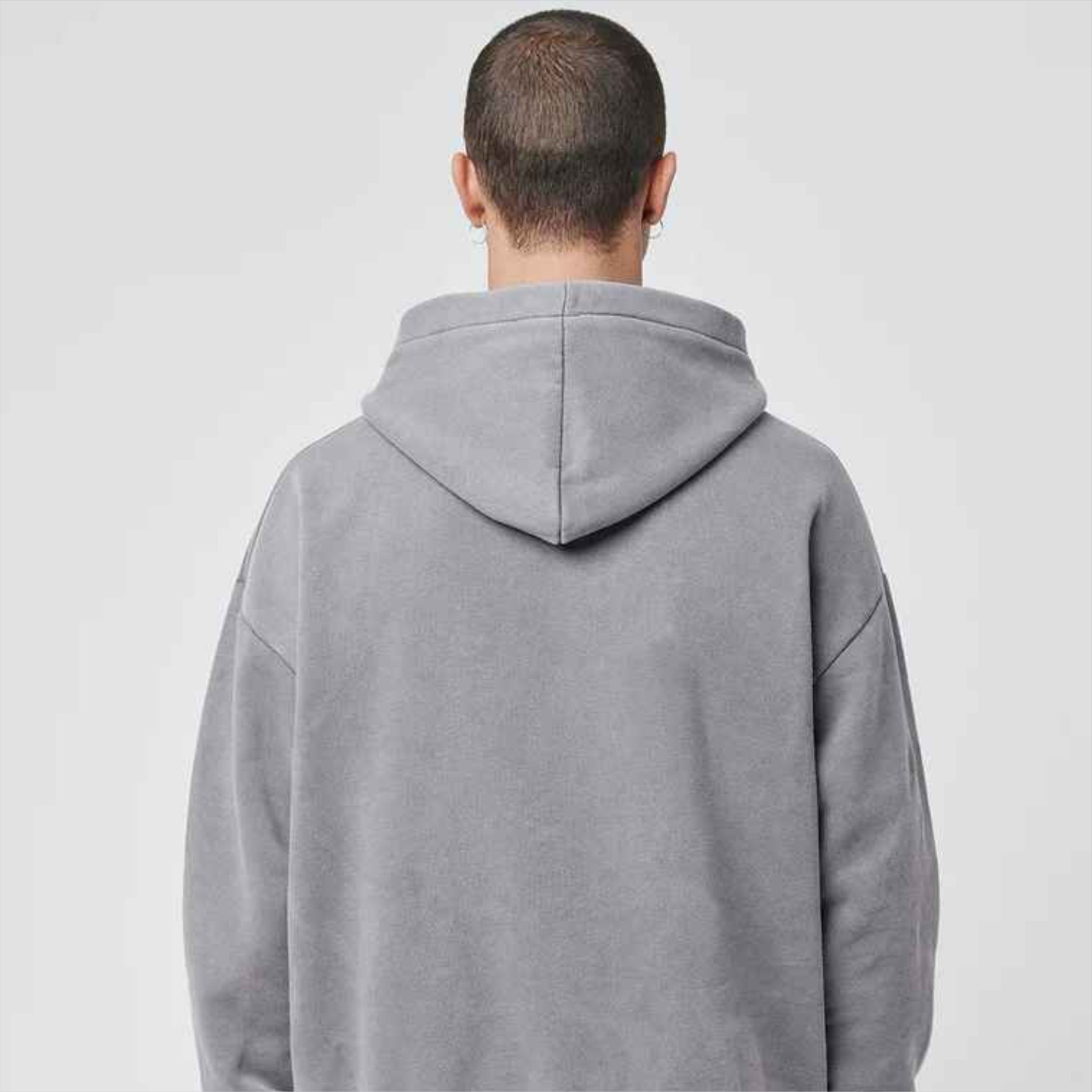 Custom Men's Hoodie-Solid Color 400g Heavyweight 100% Cotton Fleece Casual Sweatshirt with Anti-Shrink Plus Size up to 6XL