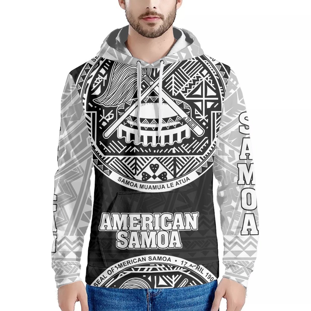 Dropshipping Clothes Streetwear Hoodies 2023 Polynesian Tribal American Samoa Print On Demand Custom Men's Hoodies & Sweatshirts