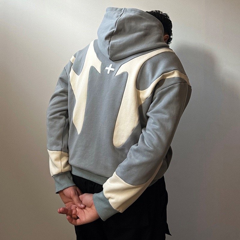 Adult Fleece Embroidery Hooded Sweatshirt men camo long sleeve pullover y2k reworked patchwork hoodies sweatshirt
