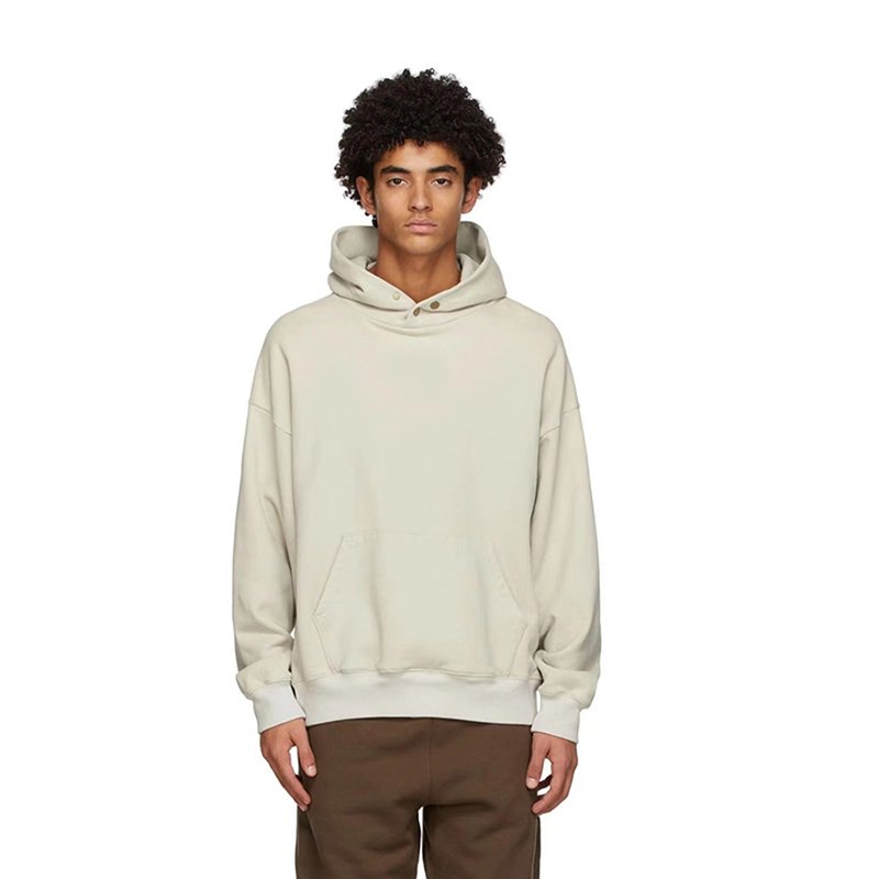 Wholesale Cotton Fleece Oversized Hoodie French Terry Pullover Heavyweight Hoodie Drop Shoulder Custom Men's Hoodies C07