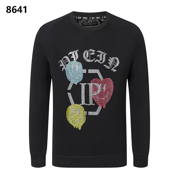 Spring and Autumn high quality trend fashion drill slim fit men's cotton comfortable skull PLEIN sweatshirt