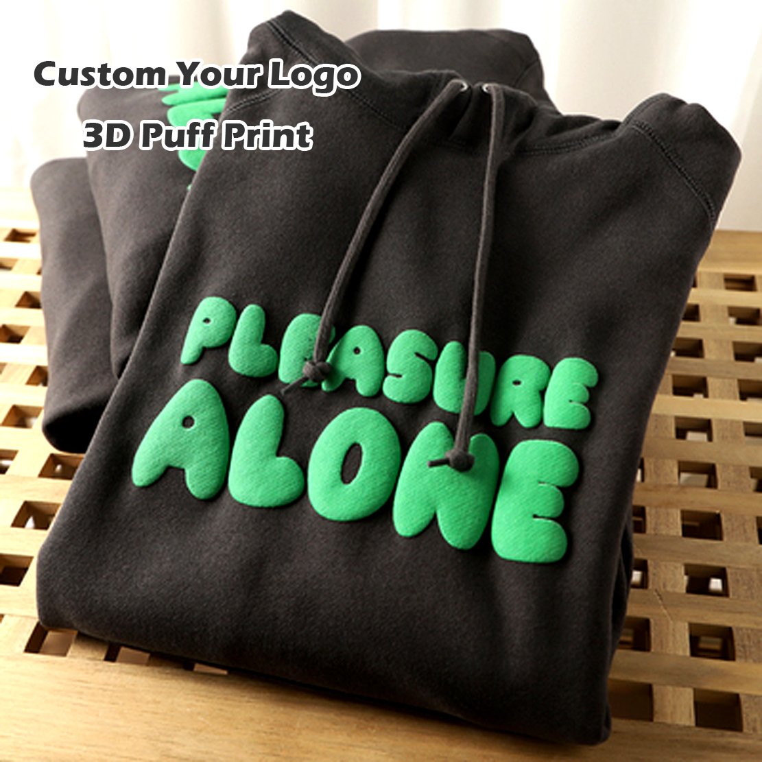 High Quality Wholesale no zip up Manufacturers 100% Cotton Unisex Custom Oversized Heavyweight Puff Printing Men's Hoodies
