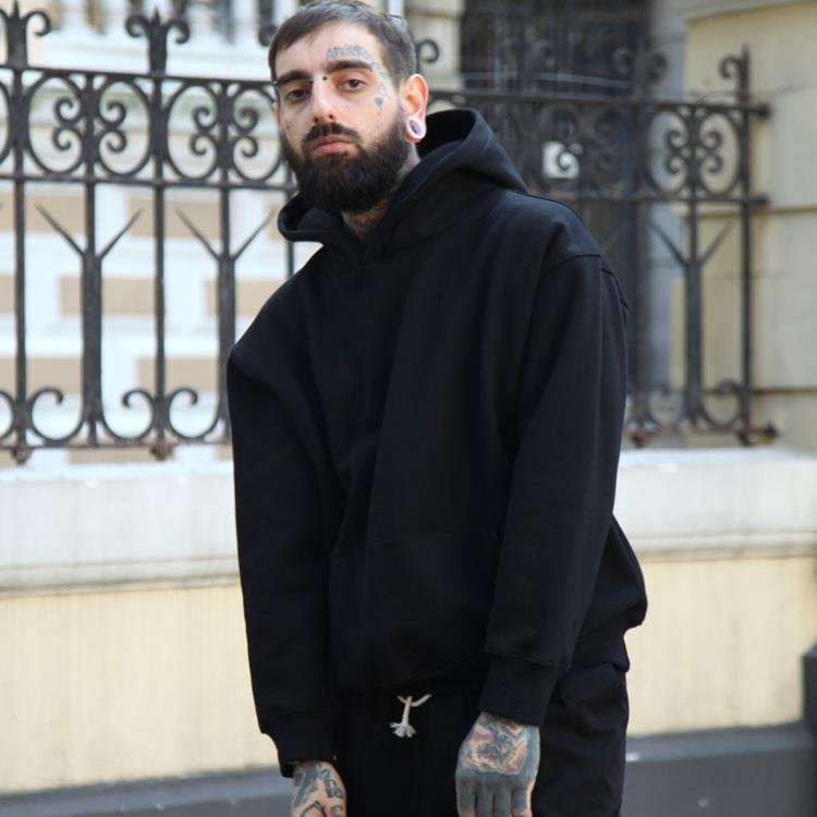 Manufactory Wholesale Custom Winter Thick Pullover Fleece Loose Oversized Blank Printing Logo Cheap Hoodies Men