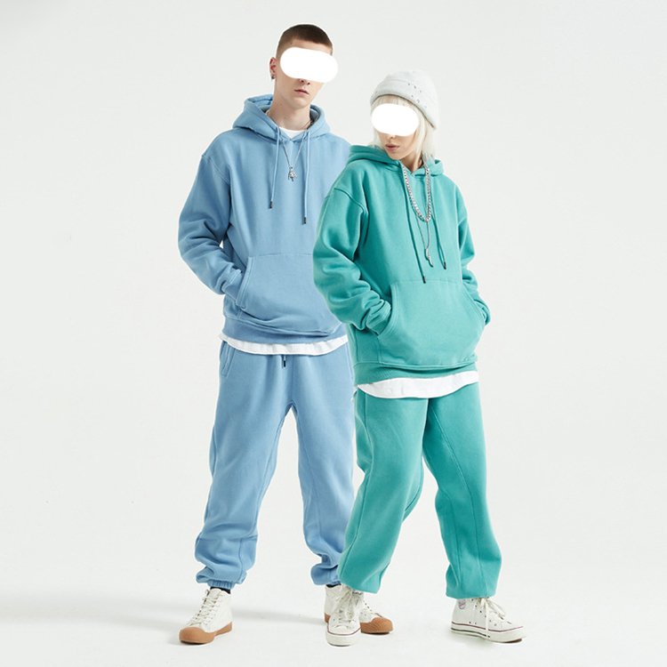 OEM Factory Wholesale Trendy Round Neck Men Baggy Sweatsuits Customized Private Label High Quality Men's 2 Piece Set Hoodie