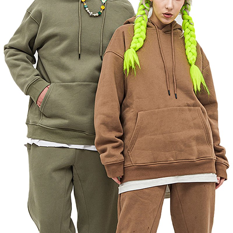 OEM Factory Wholesale Trendy Round Neck Men Baggy Sweatsuits Customized Private Label High Quality Men's 2 Piece Set Hoodie