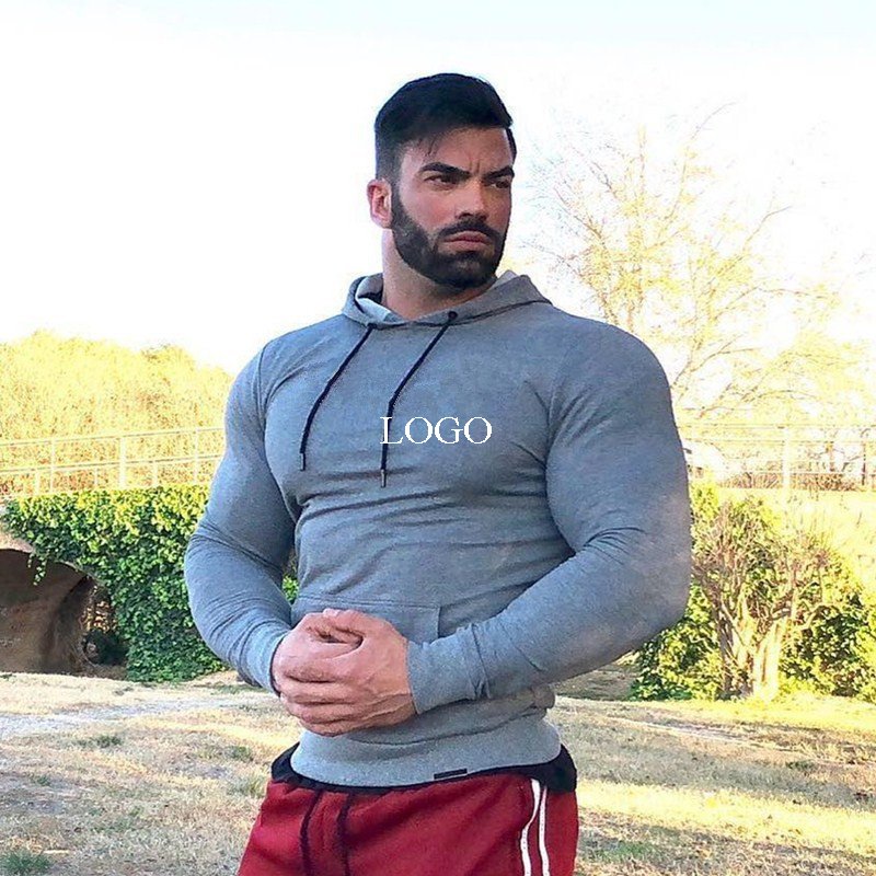 High Quality Bulk Logo Printed Fashion Designer Men'S Streetwear Sport Gym Hoodie