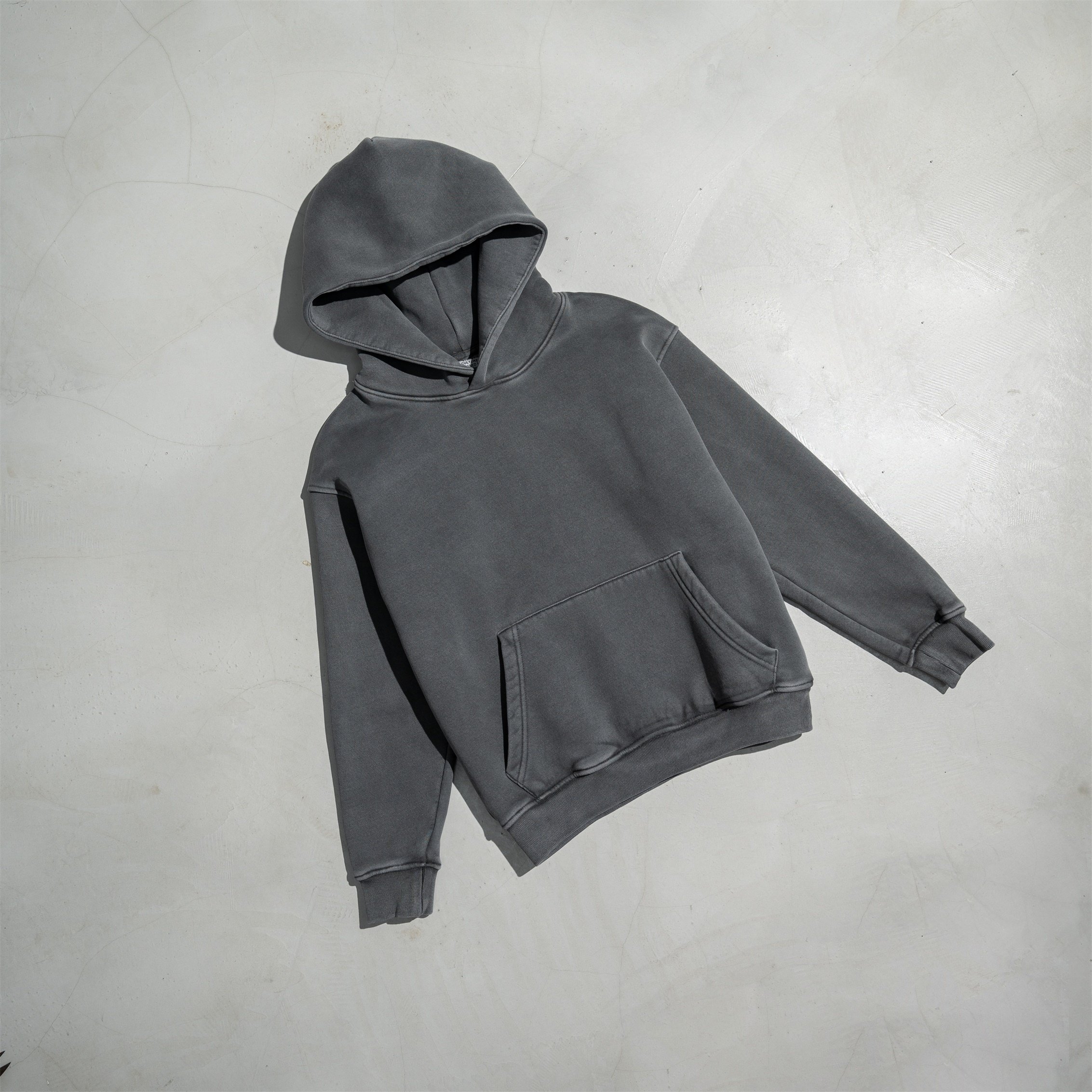 High Quality Cotton Oversize Hoodie Thick Fleece Drop Shoulder Plain Blank Custom pull a capuch Sudadera Men Hoodies