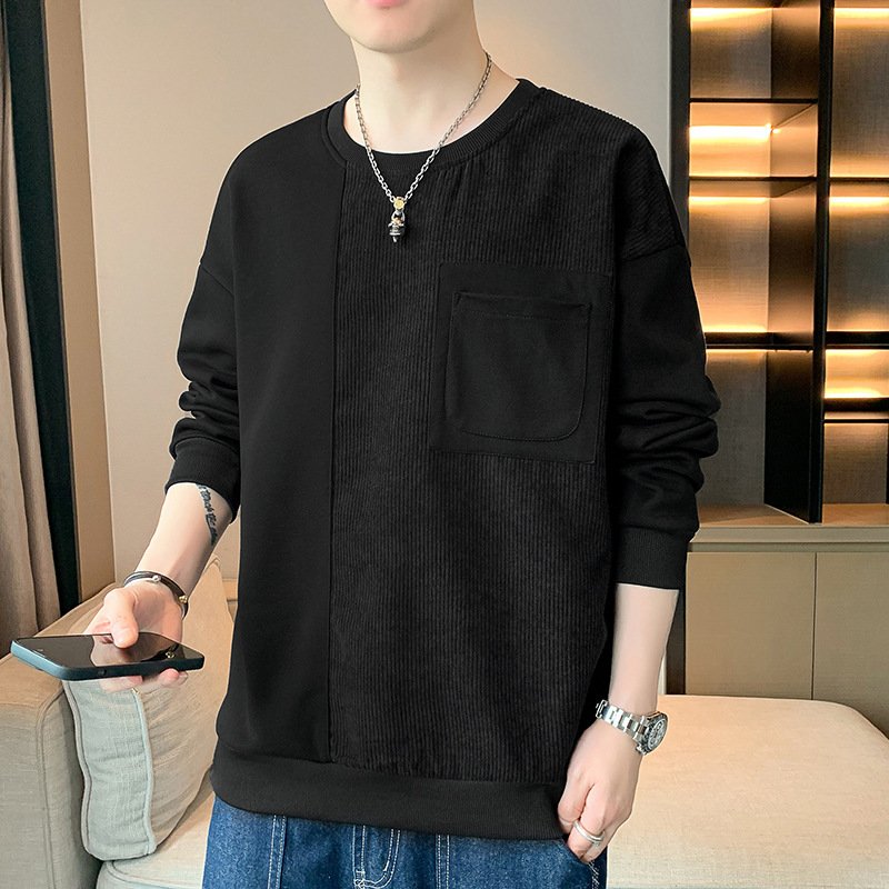 New men's hoodie 2024 spring and autumn leisure full crewneck long sleeve shirt men