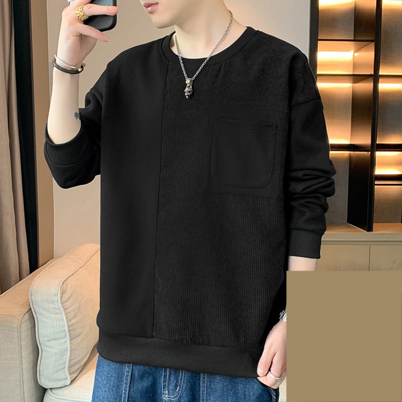 New men's hoodie 2024 spring and autumn leisure full crewneck long sleeve shirt men