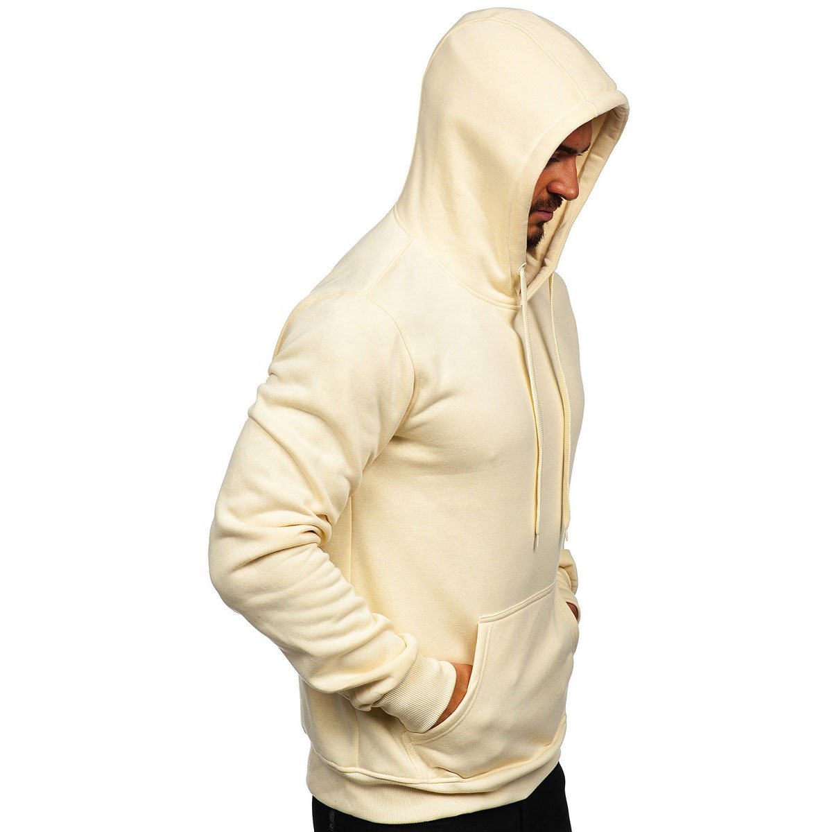 Men's Long Sleeved Hoodie Cotton 75% Polyester 25% Custom Logo Oversized Hoodies