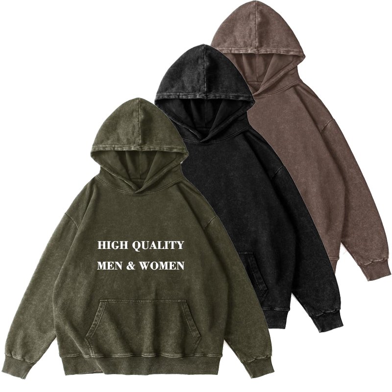 90-100 KG Men's Heavyweight Hoody Simple Vintage Wash Hoodies Custom Sample