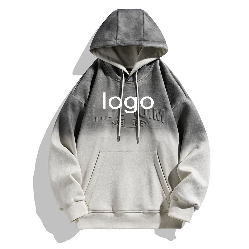acid wash vintage distressed hoodies ombre two tone cotton men's hoodies custom logo plain essentials hoodies