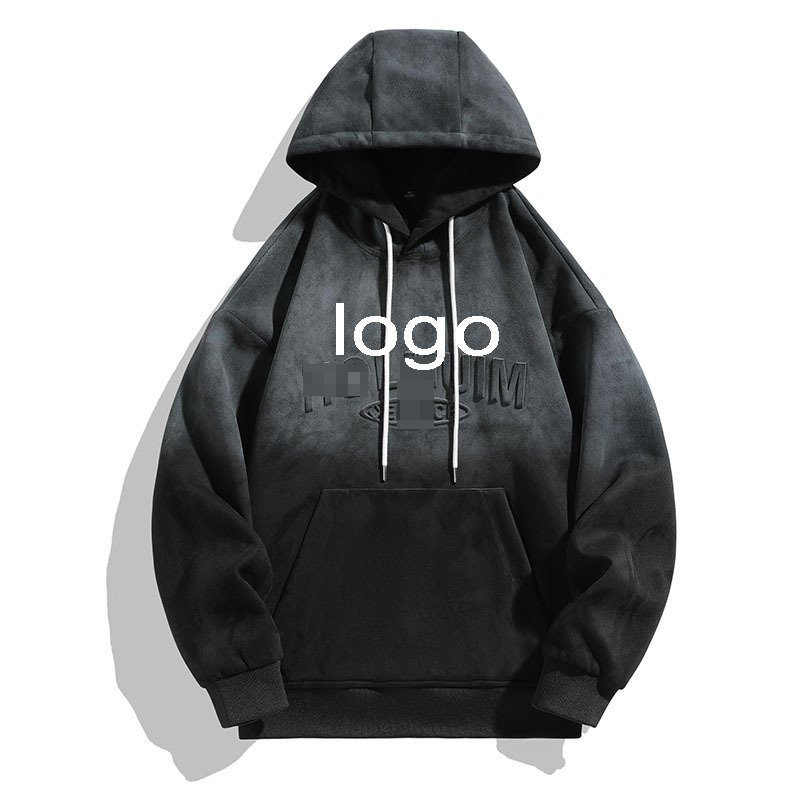 acid wash vintage distressed hoodies ombre two tone cotton men's hoodies custom logo plain essentials hoodies