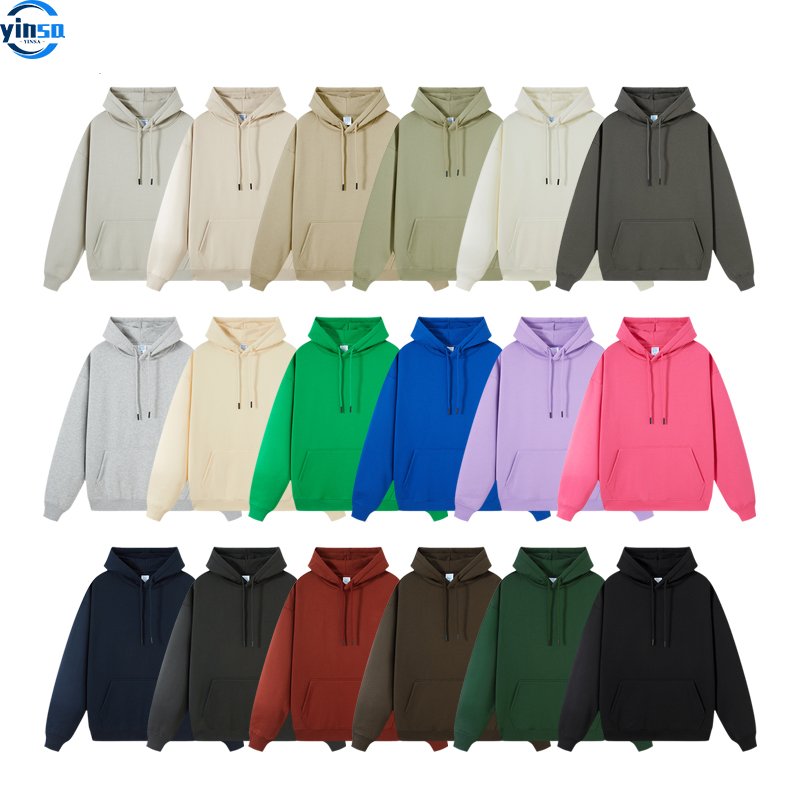 Custom oversized blank men hoodie heavy cotton unisex sweatshirts clothing logo custom thick men's hoodies