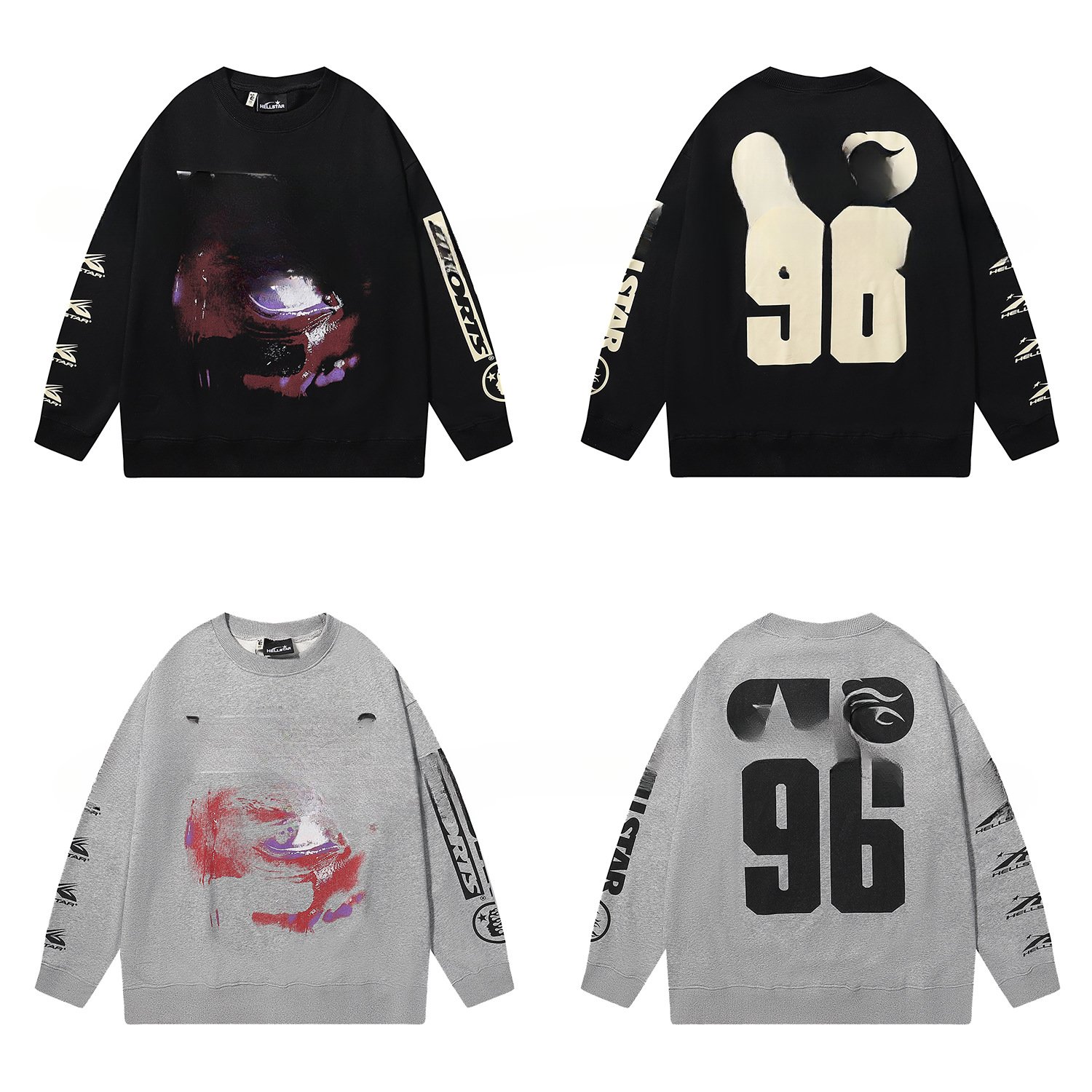 Fall Hell Hoodies Star Men's Clothing Fashion Brand Sport Hoodie Sweatshirt and Sweatpants Suit Men and Women