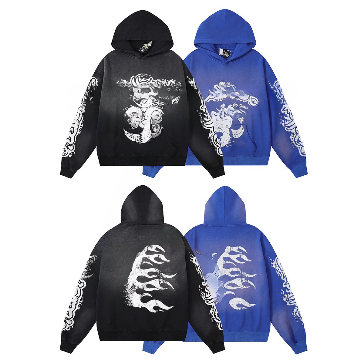 Fall Hell Hoodies Star Men's Clothing Fashion Brand Sport Hoodie Sweatshirt and Sweatpants Suit Men and Women