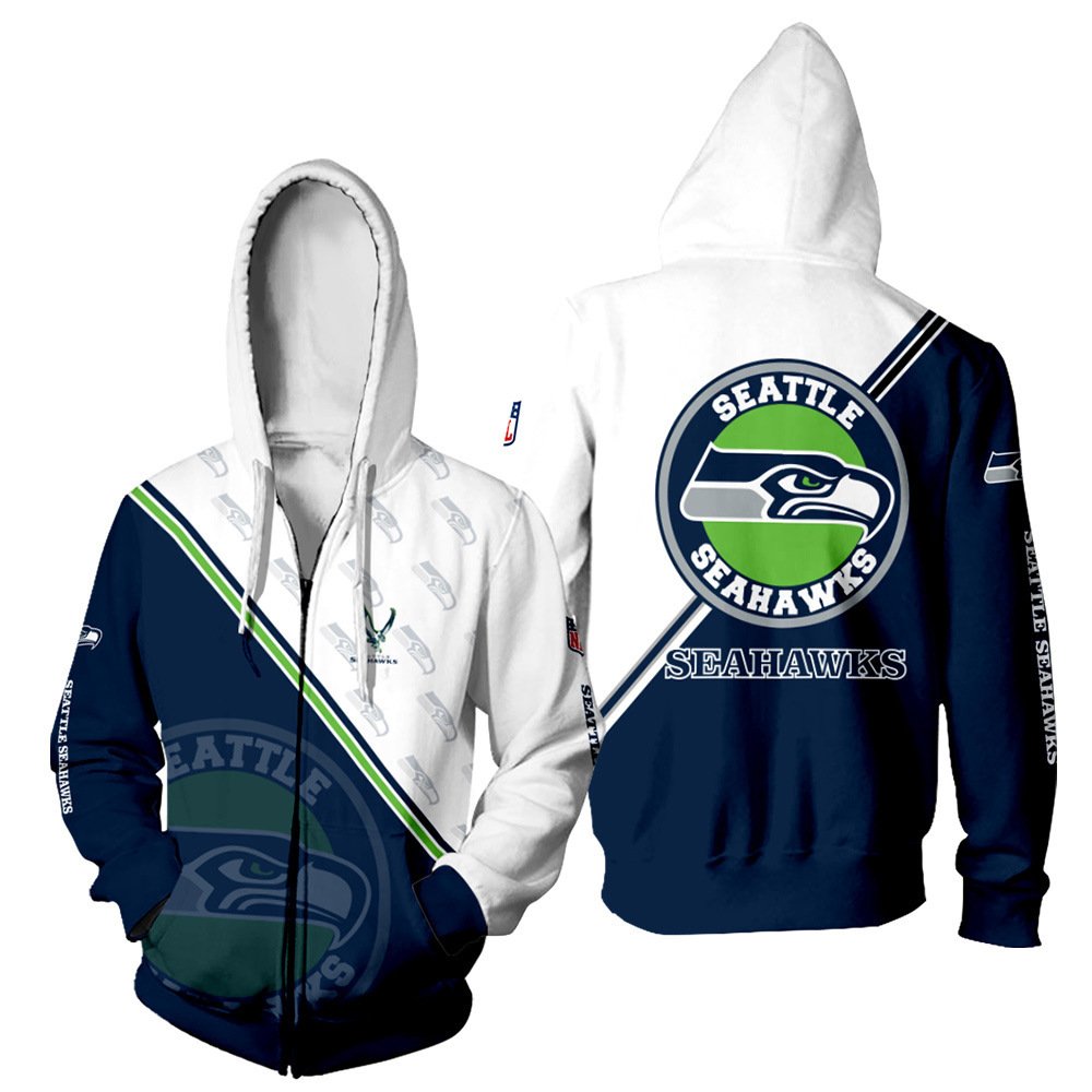 2024 Factory Wholesale American Football Team Sports Hoodies Winter Hip Hop Zipper up Sweatshirts Casual Sports Men's Hoodies