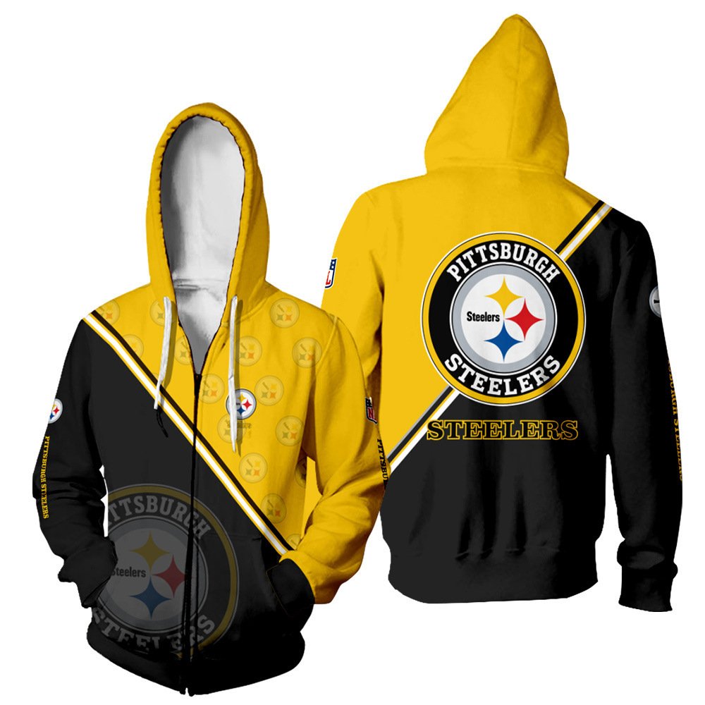 2024 Factory Wholesale American Football Team Sports Hoodies Winter Hip Hop Zipper up Sweatshirts Casual Sports Men's Hoodies