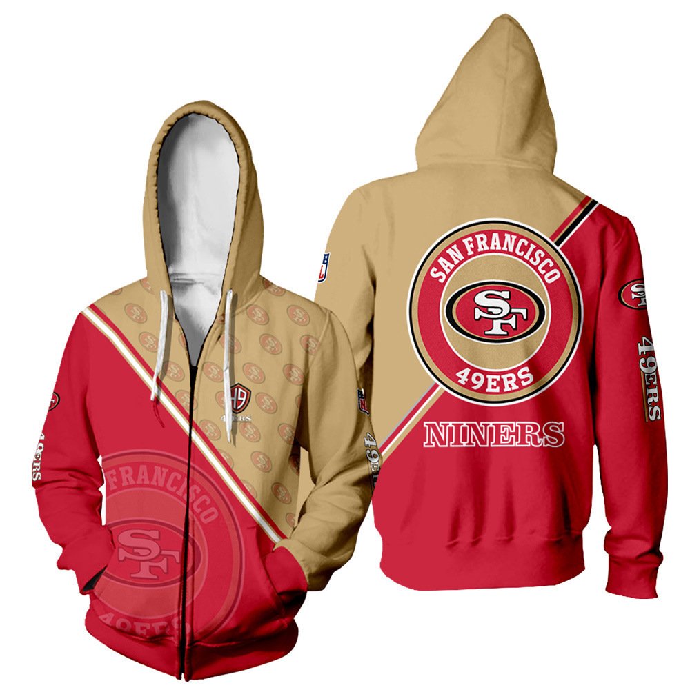 2024 Factory Wholesale American Football Team Sports Hoodies Winter Hip Hop Zipper up Sweatshirts Casual Sports Men's Hoodies