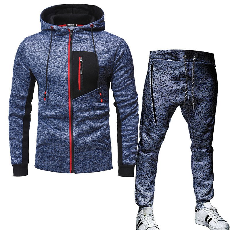 Men's fashion Running color hoodie a hooded autumn coat sportswear casual mens sport suits