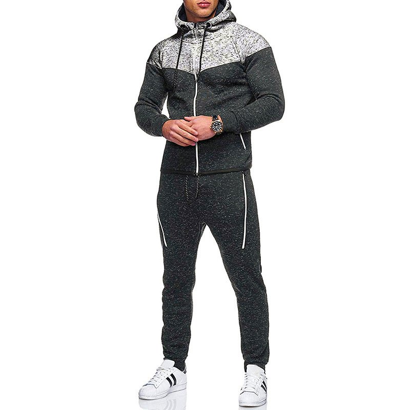 Men's fashion Running color hoodie a hooded autumn coat sportswear casual mens sport suits