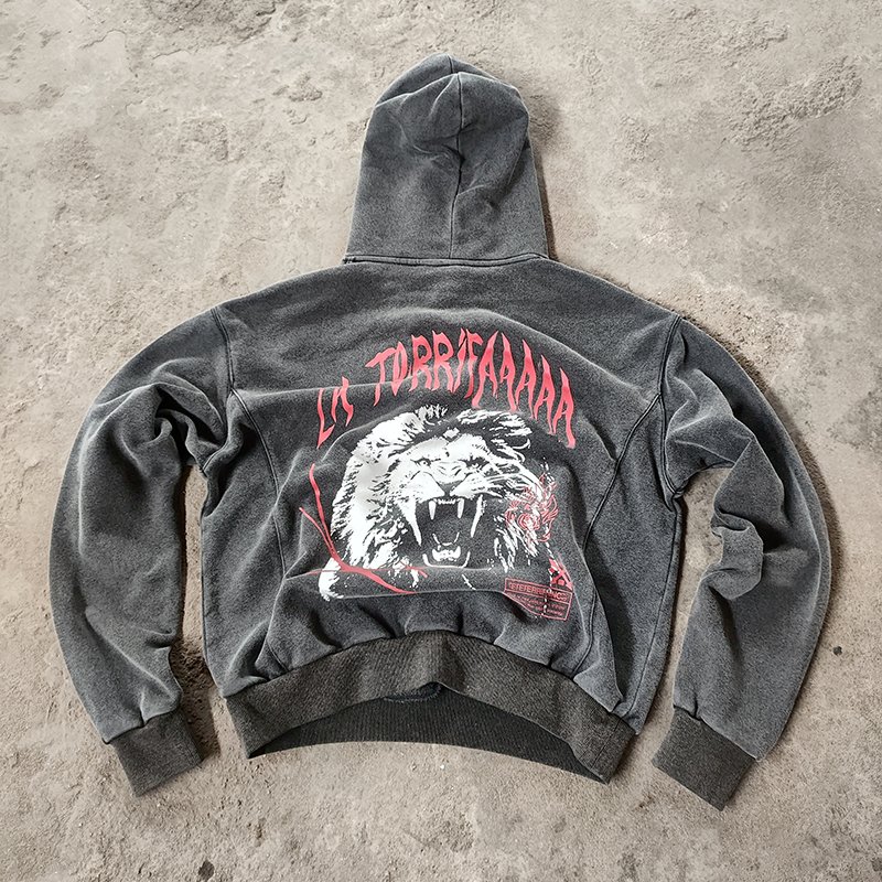 Drop Shipping 320gsm Heavyweight Cotton Pullover French Terry Drop Shoulder No Strings Men's Hoodies