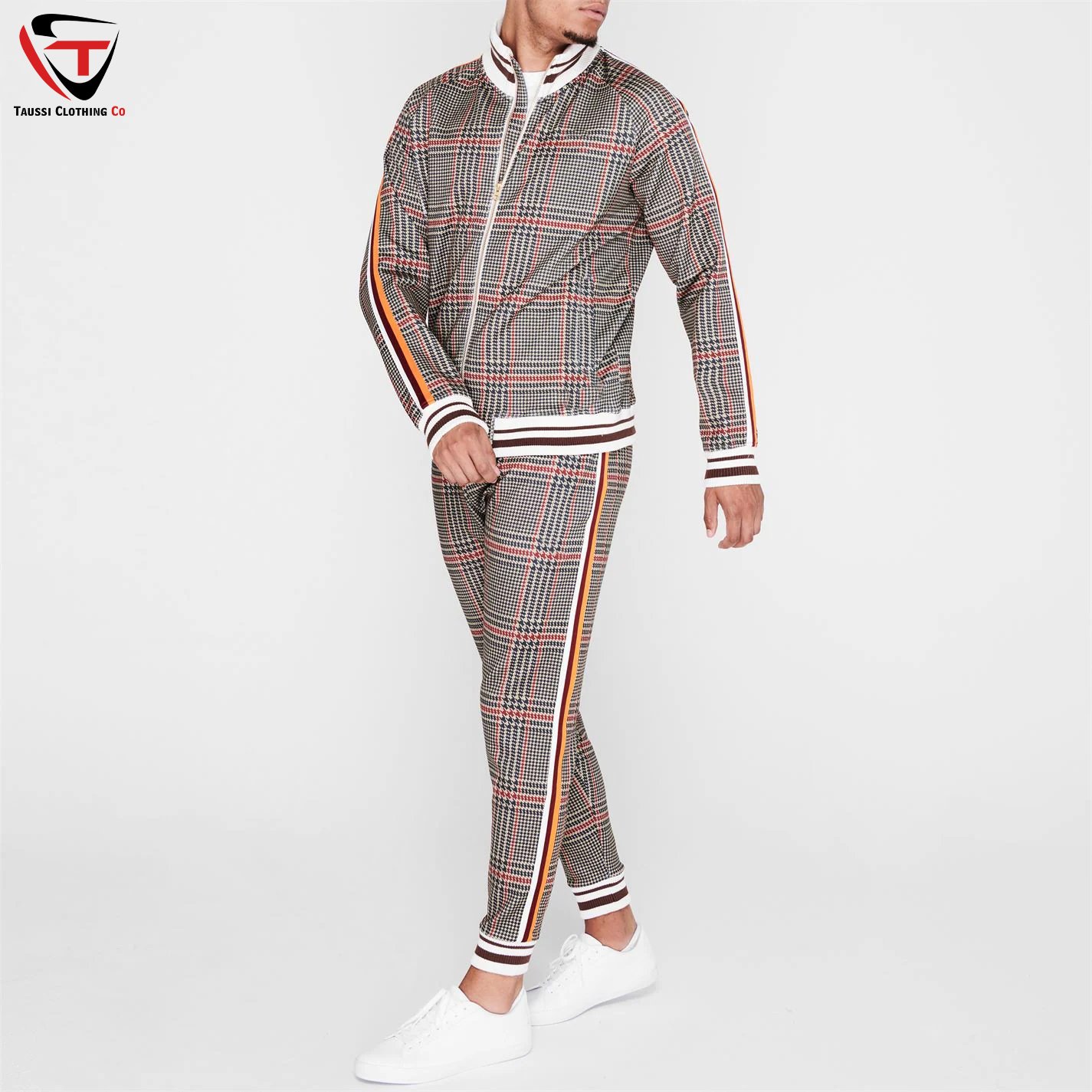 Wholesale % Polyester Casual Sublimation Hoodie Track Suit Custom Logo Unisex Sweatsuits For Training Men's Tracksuit