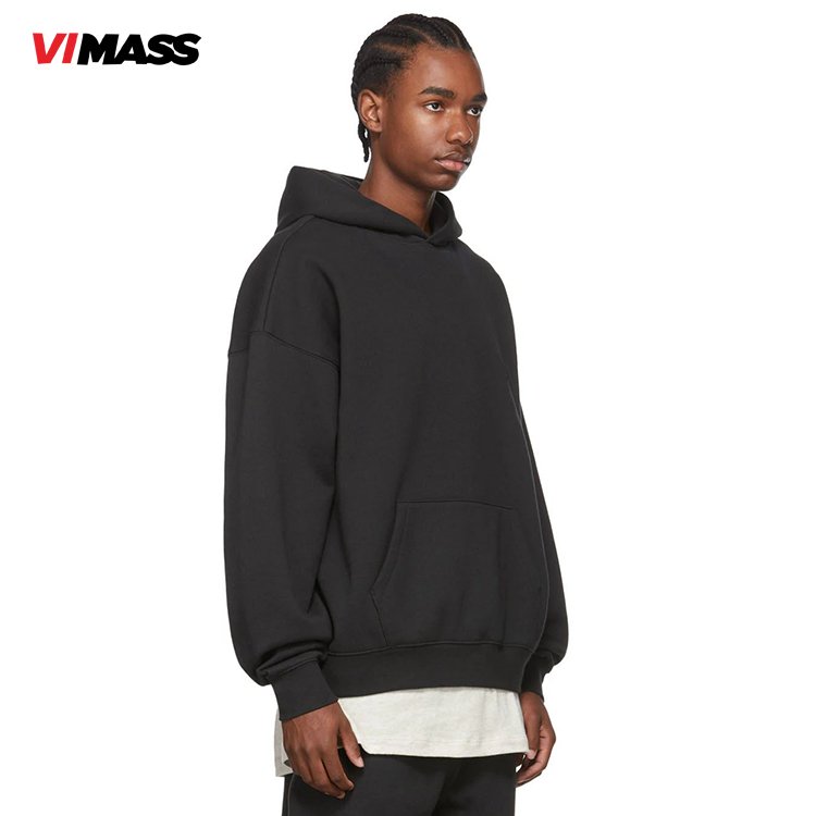 High Quality Custom Logo Cotton White Oversized Heavyweight Drop Shoulder Hoodie Men Plain Hoodies