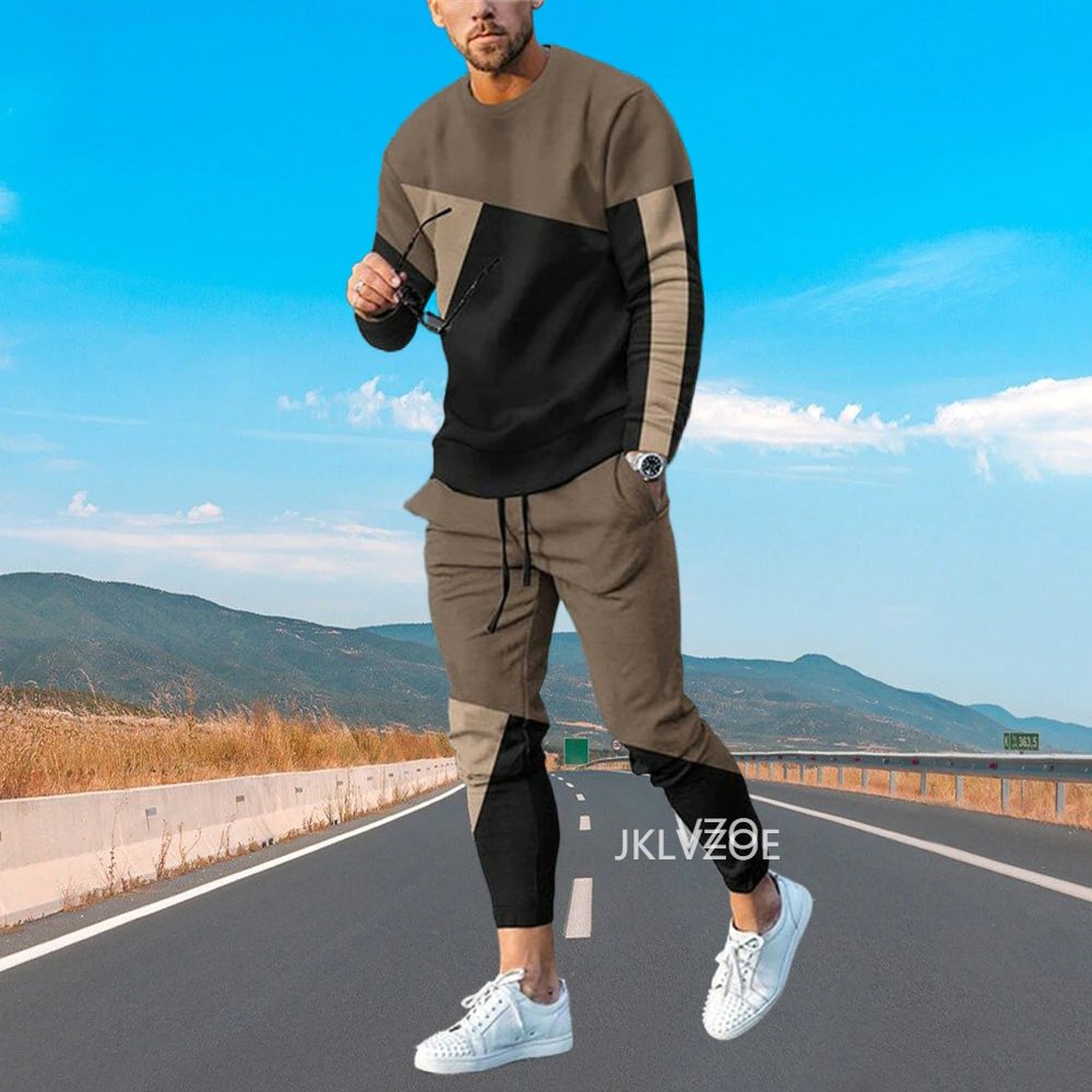 2023 New Men's Hoodies Winter Autumn Casual Patchwork Sweatshirts Male Tracksuit Top Fashion Men's Clothing Pullovers Hoodie Men