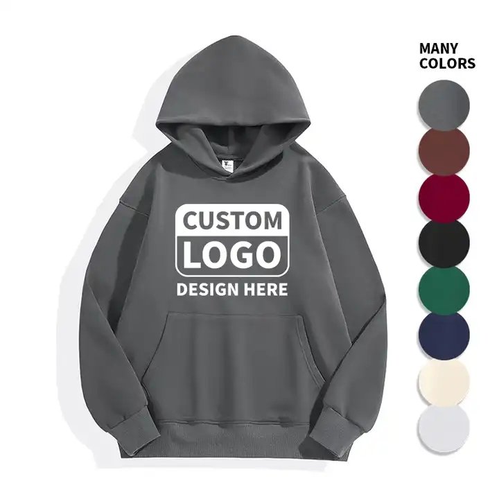 High Quality 500 GSM Cotton Thick Blank Plain Heavyweight Oversized Hoodies No String Unisex Custom Logo Plus Size Men's Hoodies