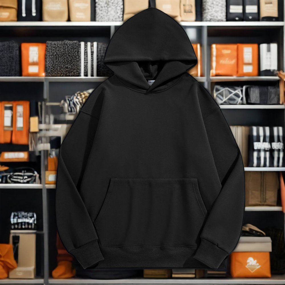 High Quality 500 GSM Cotton Thick Blank Plain Heavyweight Oversized Hoodies No String Unisex Custom Logo Plus Size Men's Hoodies