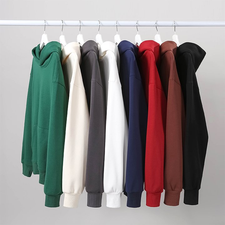 High Quality 500 GSM Cotton Thick Blank Plain Heavyweight Oversized Hoodies No String Unisex Custom Logo Plus Size Men's Hoodies