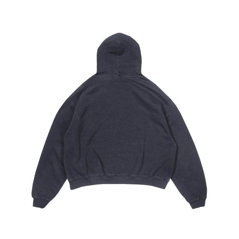 Wholesale Custom Logo Men's Hoodie Pullover 100% Organic Cotton Plain Hoodie Mens Vintage Washed Heavyweight Blank