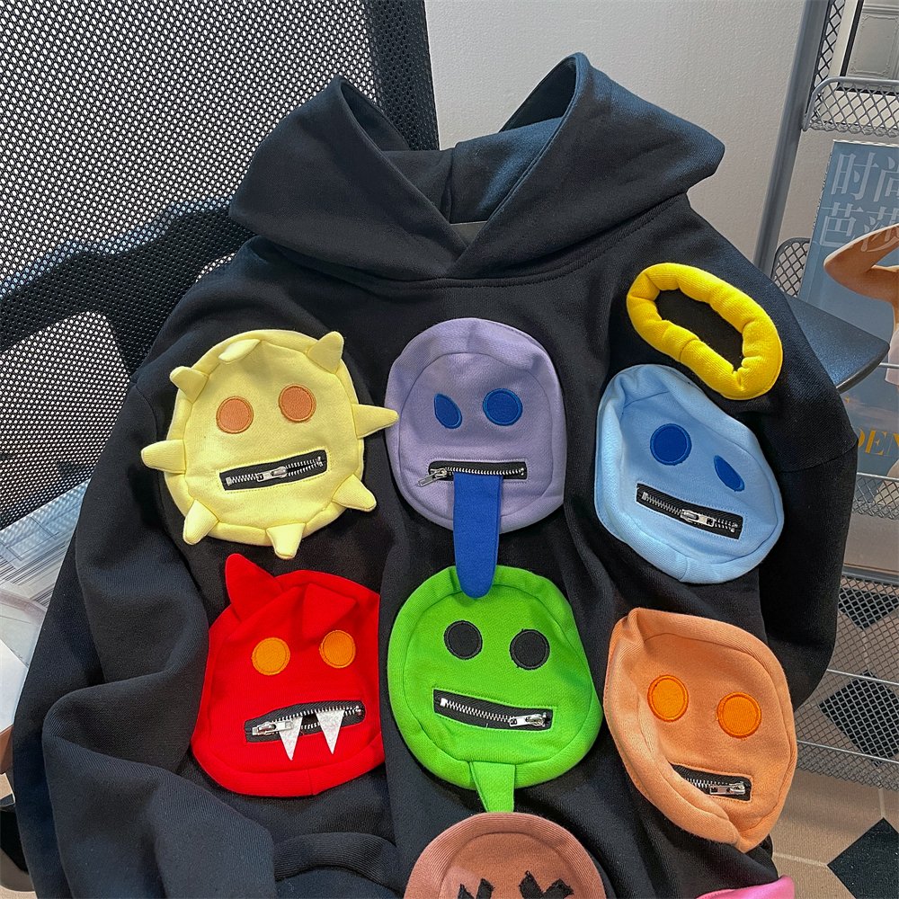 OEM wholesale 380g thick high quality men's hoodies 100% cotton hoodie customized oversize multi pocket hoodie