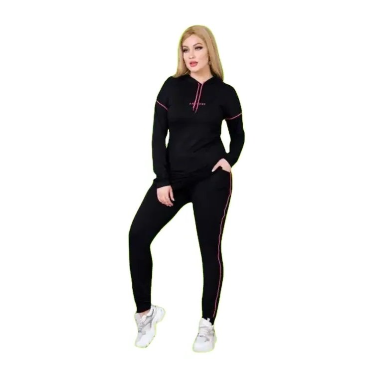 Custom Embroidered logo Muslim Sports Fitness Yoga Long Sleeve Hoodie leggings Workout Sets