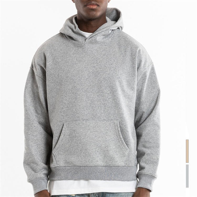 Wholesale Quality Heavyweight Cotton Men's Hoody Oversized Custom Print Luxury Puff Pullover Free Label Cotton Custom Hoodies