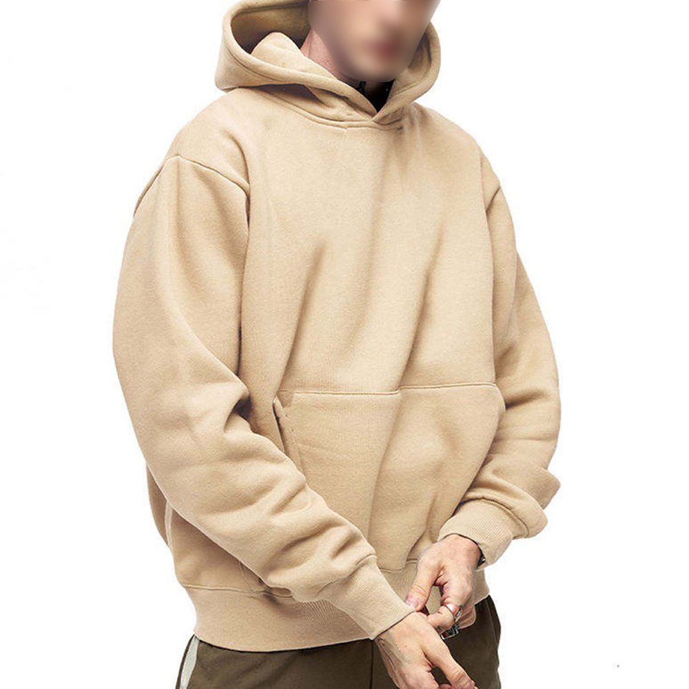 Luxury Hip Hop Plain Hoodies Men Blank Various Colored 100% Cotton Hoodie Streetwear Oversized Heavy Cotton Heavyweight Hoodies