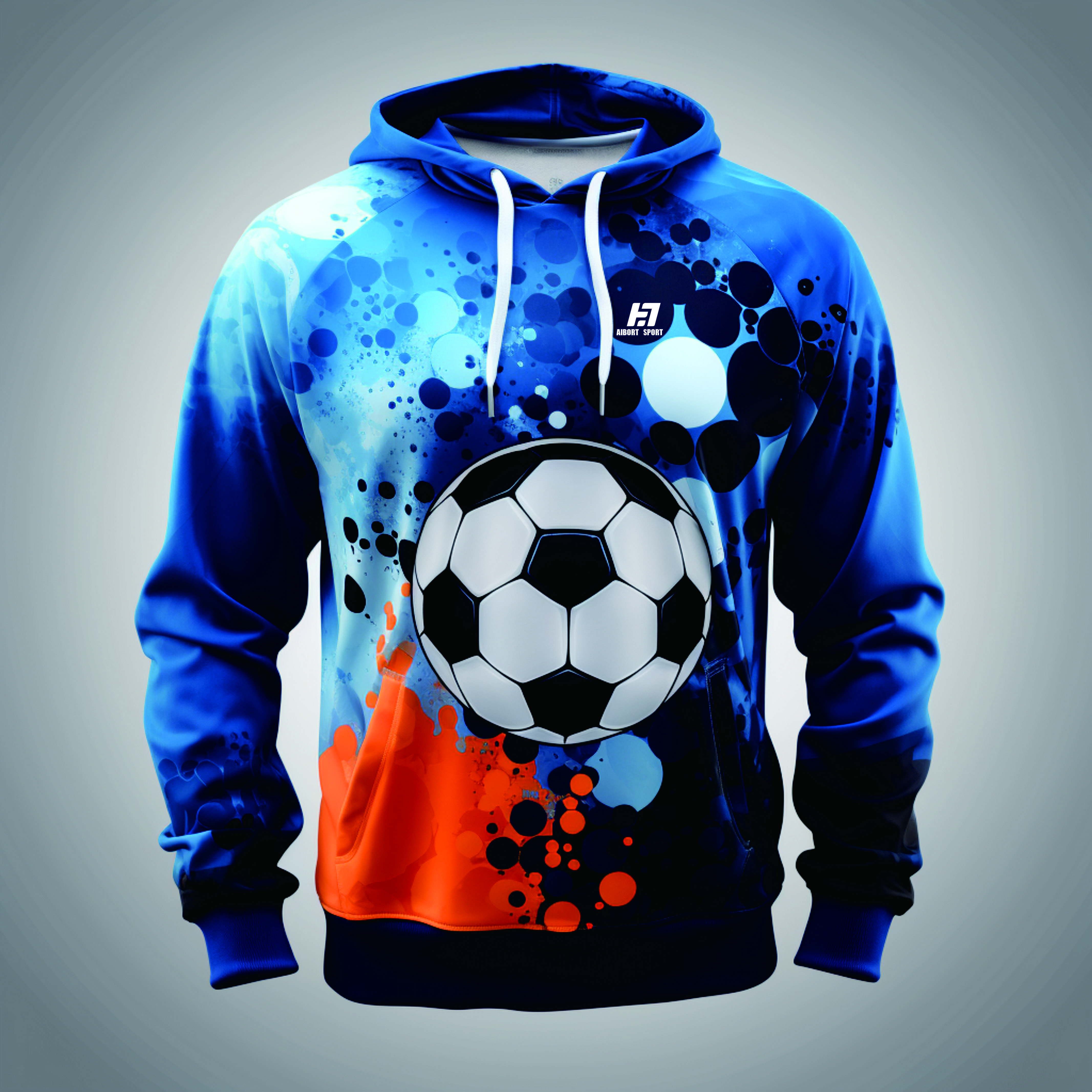 Aibort No Pockets Hoodie Logo Oversized Sublimation Unisex Men's Hoodies Fleece Custom Logo Unisex Blank Hoodie 100% Cotton/